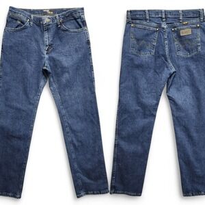 Vintage Wrangler George Strait Jeans Mens 33x34 (Fits as 32x34) Blue Cowboy‎ Cut